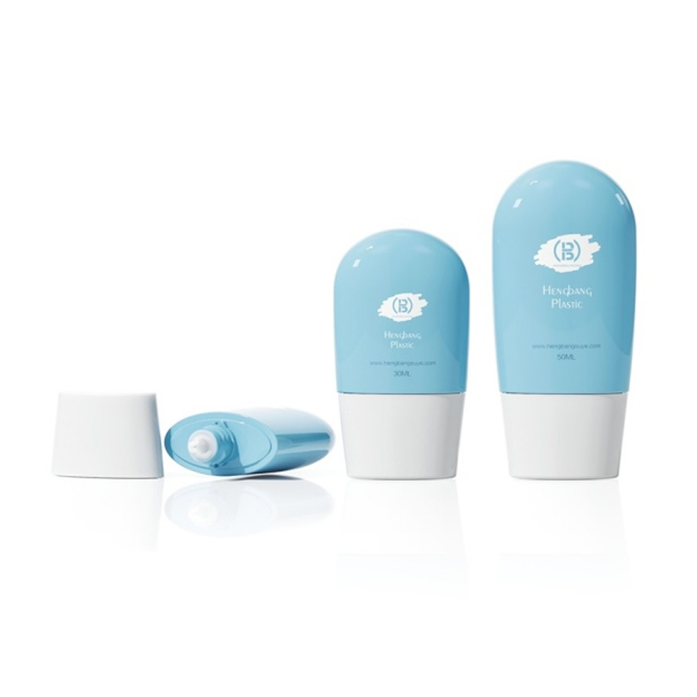 HB-F004 Plastic Blue Sunscreen Squeeze Bottle