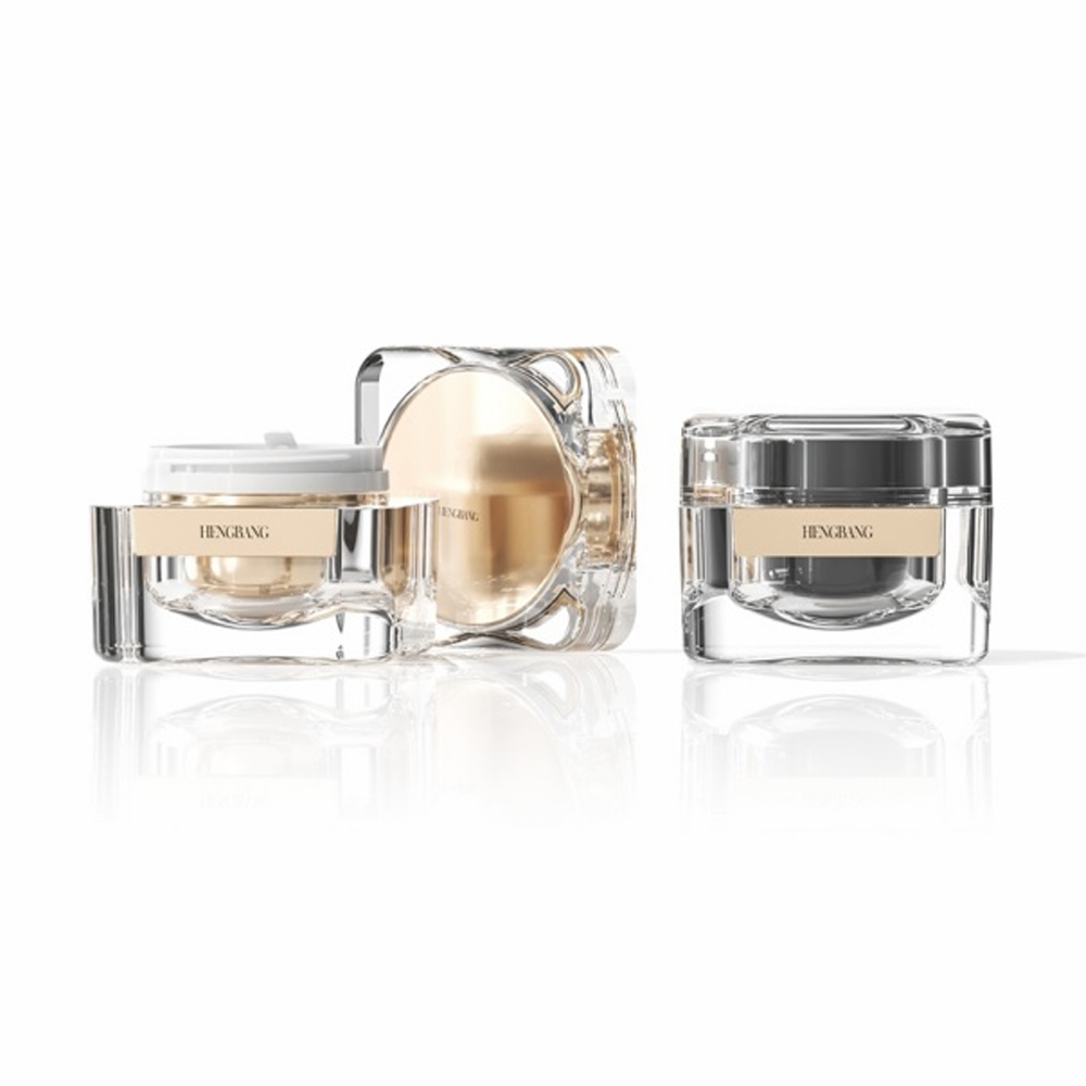 HB-G004 Double Wall Plastic Acrylic Face Cream Jar