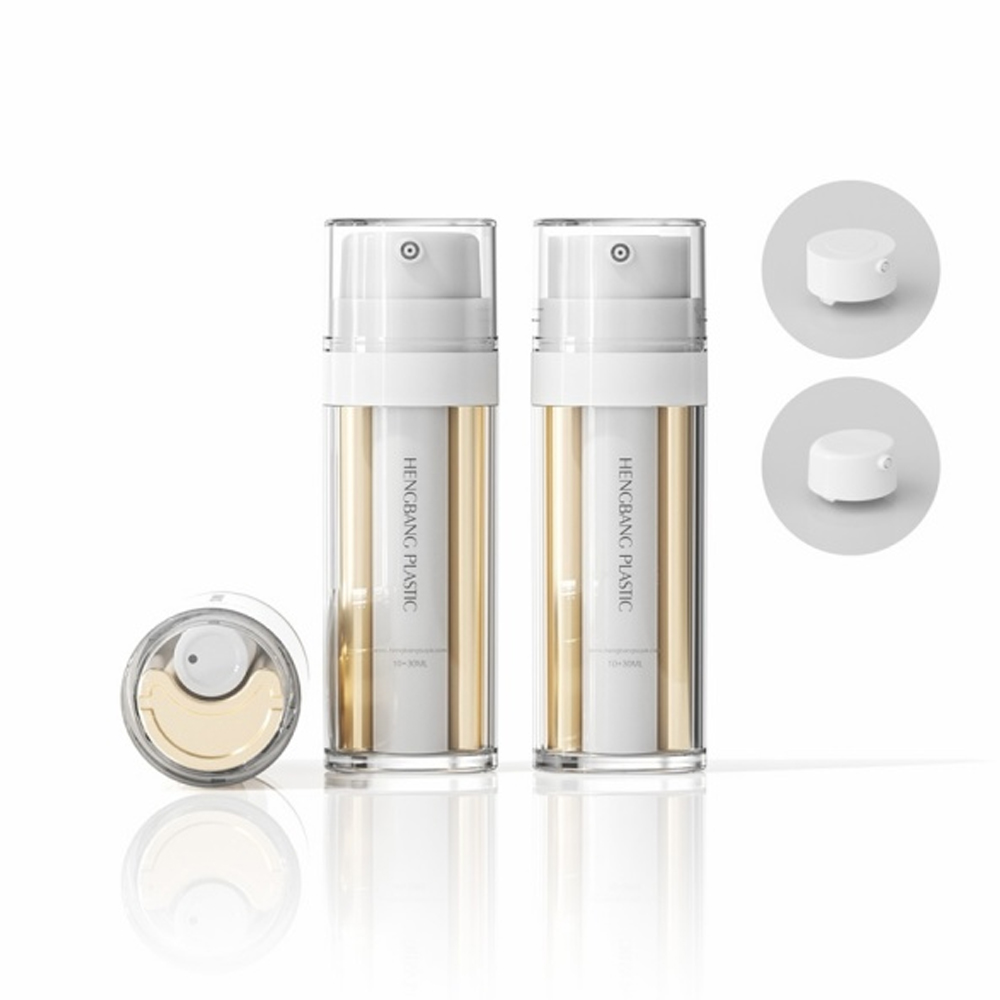 HB-S003C  7+28ml Cosmetic Double Chamber Lotion Botlle