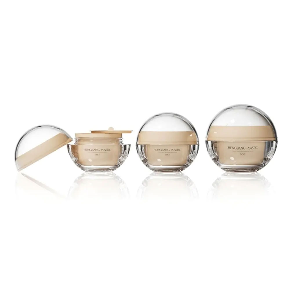 HB-G002 Double Wall Plastic Acrylic Body Cream Jar